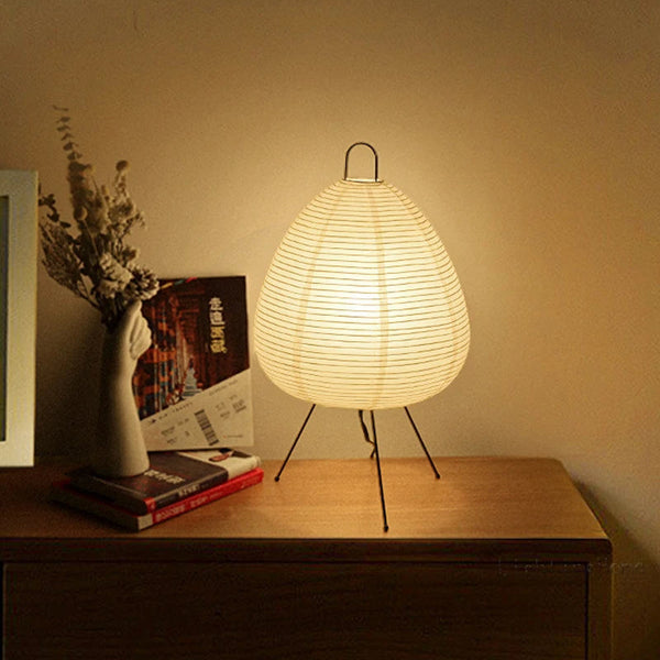 Japanische Reispapier-Tischlampe