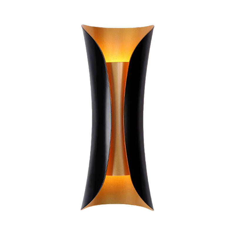 Curl Wandleuchte aus schwarzem Metall