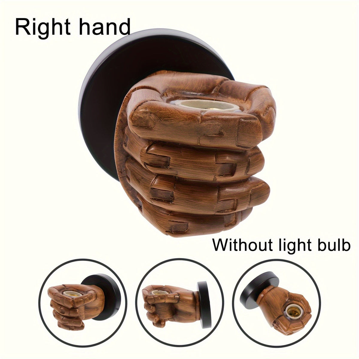 Hand-Wandleuchte aus Harz