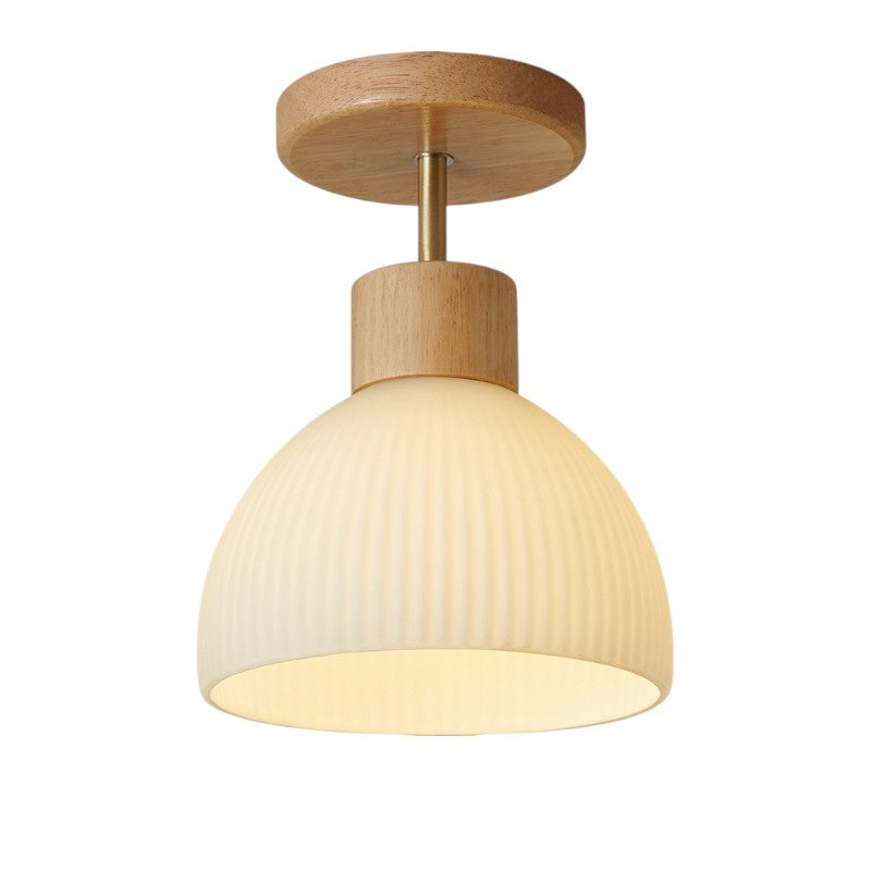 Ailse Deckenleuchte aus Holz und Glas
