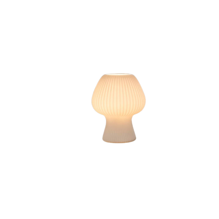Vintage Nachttischlampe aus Rippenglas