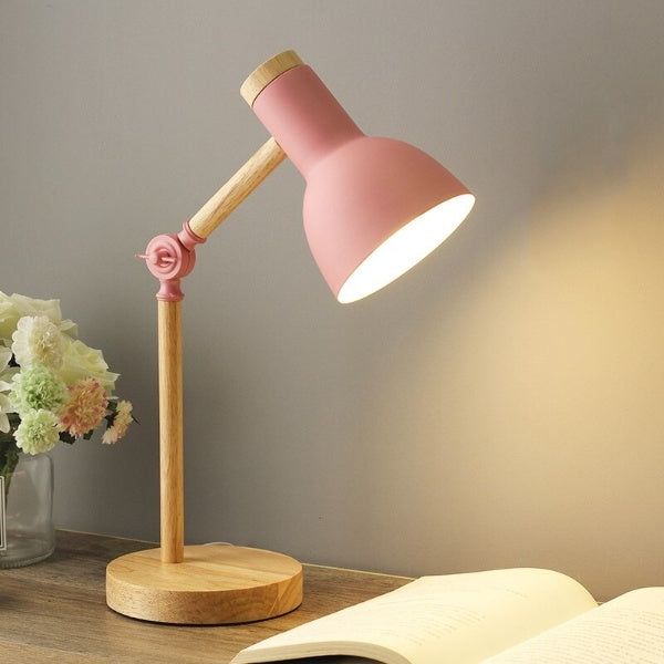 Nordische Holz-LED-Schreibtischlampe