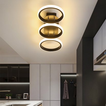 Halo LED-Deckenleuchte mit Ringen