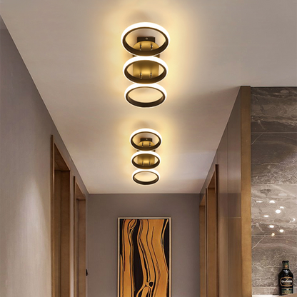 Halo LED-Deckenleuchte mit Ringen