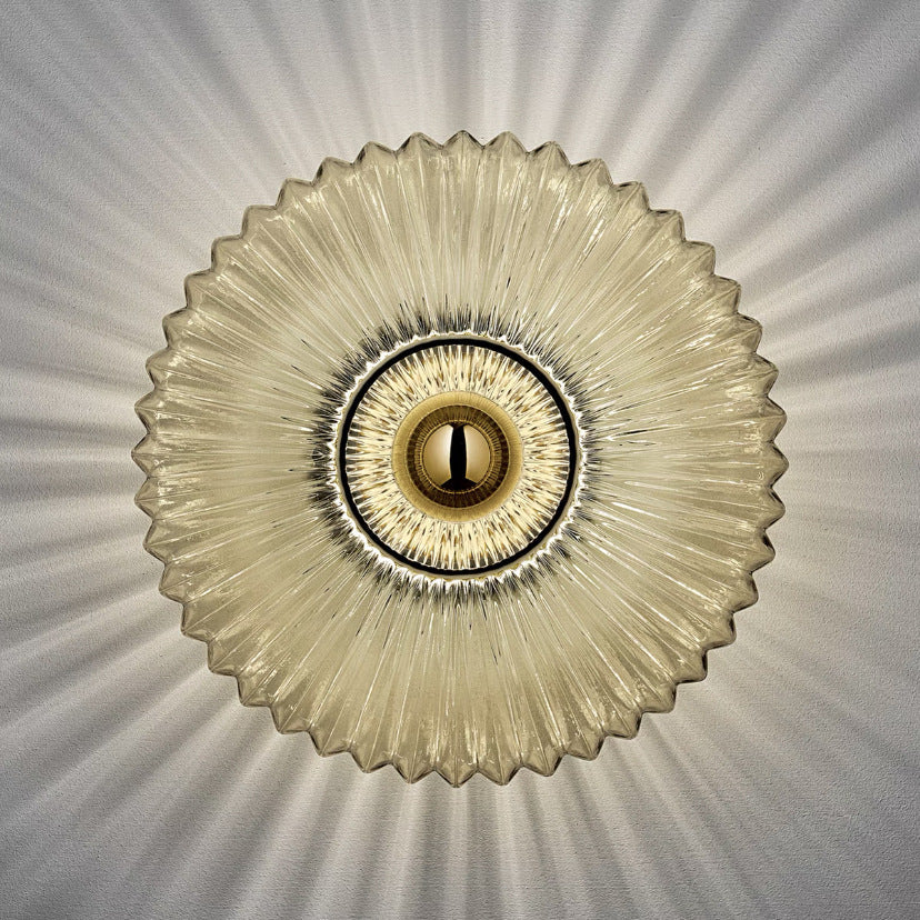 Vintage Glas-Wandleuchte