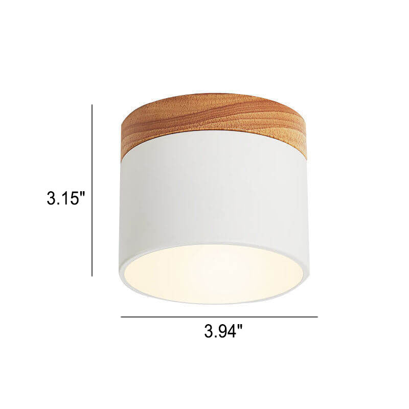Macaron LED-Deckenleuchte mit Holz