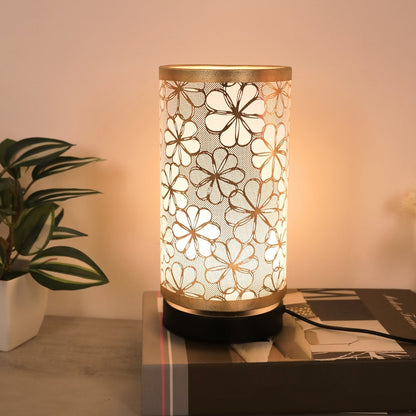 Tischlampe mit Sonnenblumenmuster