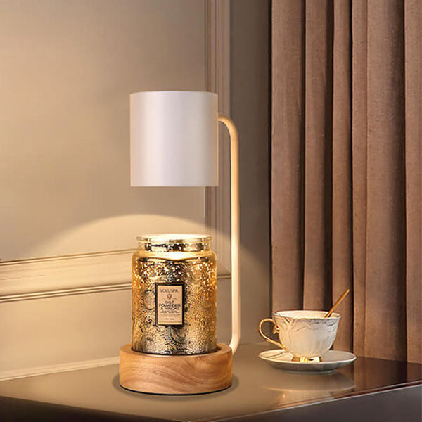 Japanische Tischlampe aus Holz