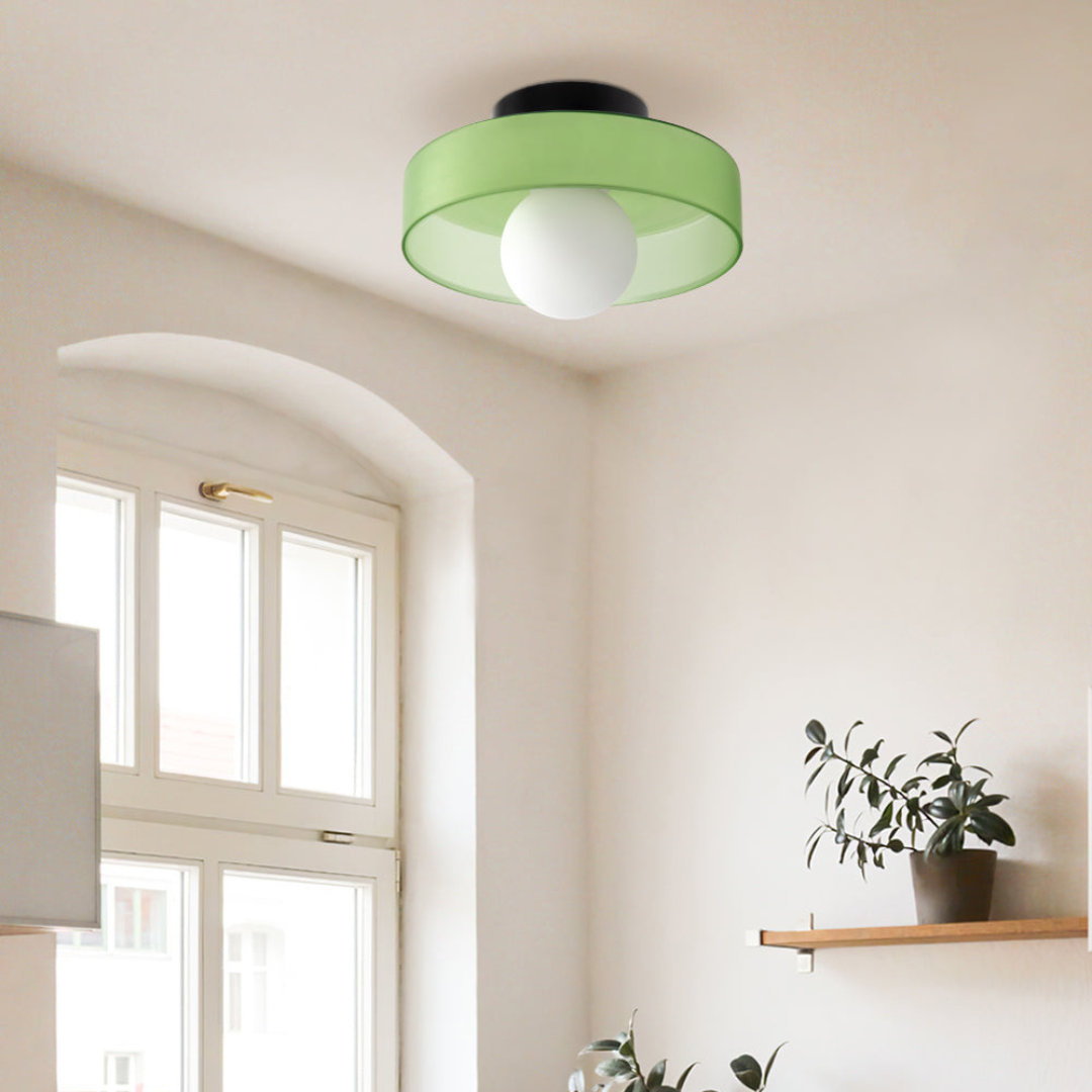 Veyro LED-Deckenleuchte mit Glasschirm