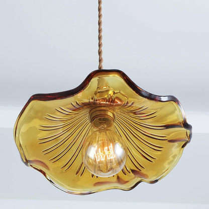 Blumen-Glas LED-Pendelleuchte
