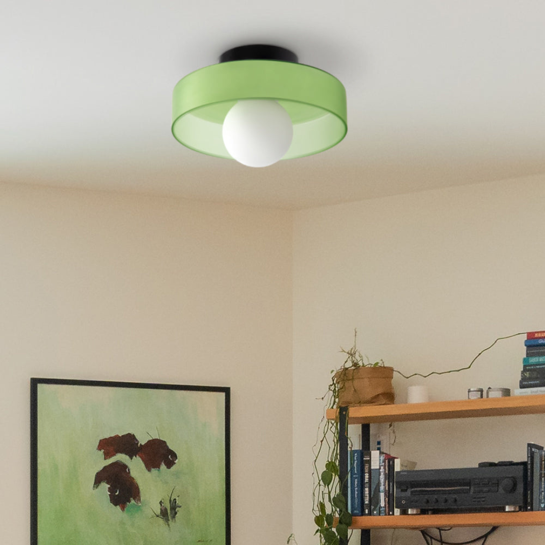 Veyro LED-Deckenleuchte mit Glasschirm