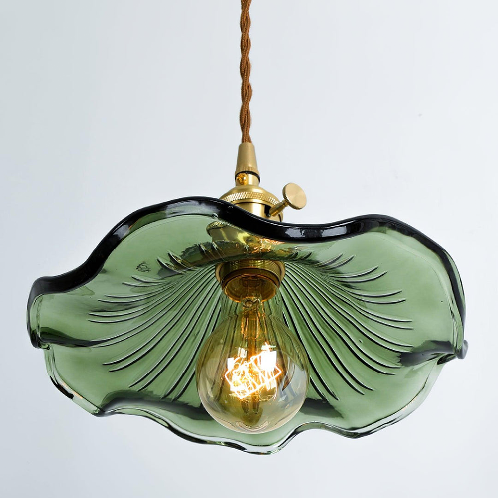 Blumen-Glas LED-Pendelleuchte