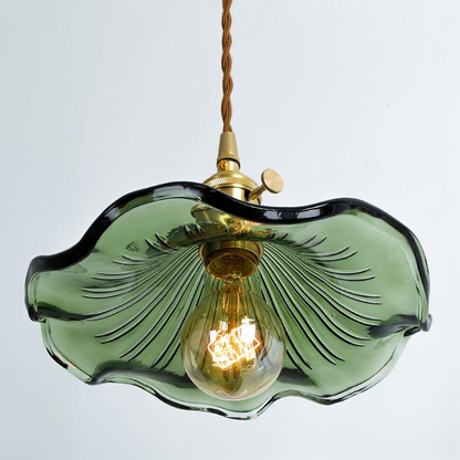 Blumen-Glas LED-Pendelleuchte