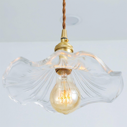 Blumen-Glas LED-Pendelleuchte