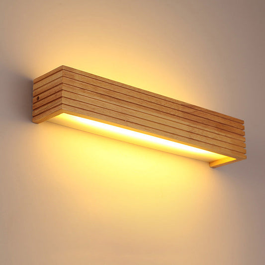 Holz LED-Wandleuchte minimalistisch