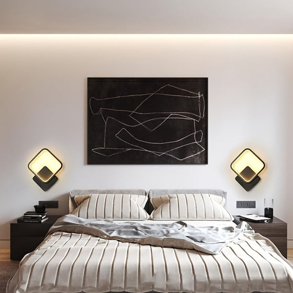 Quadratische LED-Wandleuchte