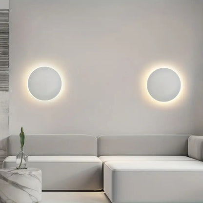 Runde LED-Wandleuchte minimalistisch
