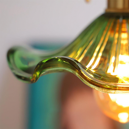 Blumen-Glas LED-Pendelleuchte