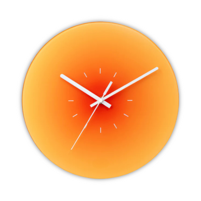 Sunset Glas-Wanduhr mit Farbverlauf