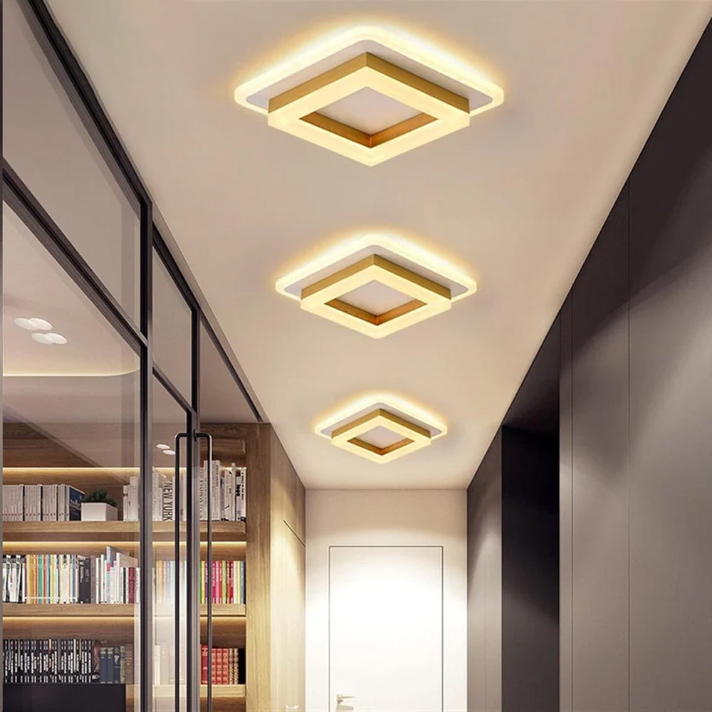 Quadratische LED-Deckenleuchte