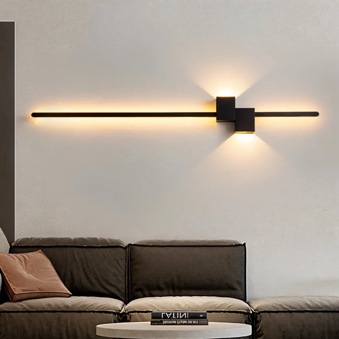 Lineare LED-Wandleuchte minimalistisch