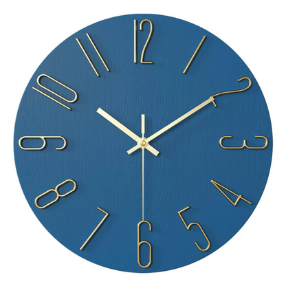 Noble Wanduhr mit Goldziffern