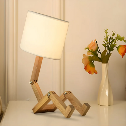 Rilna Tischlampe aus Massivholz
