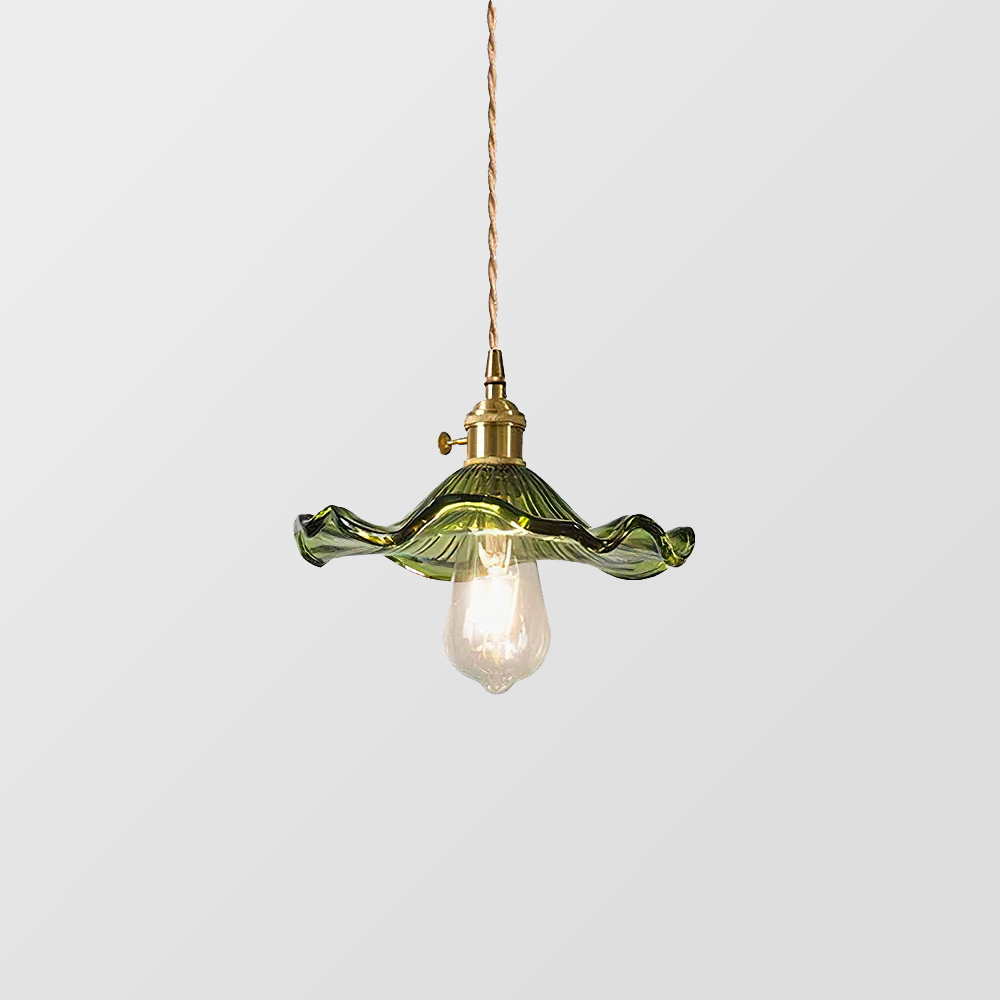 Blumen-Glas LED-Pendelleuchte