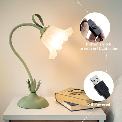 Florale USB-Tischlampe