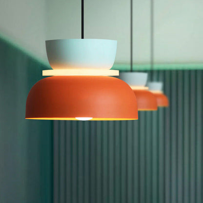 Macaron Pendelleuchte in Zweifarbig