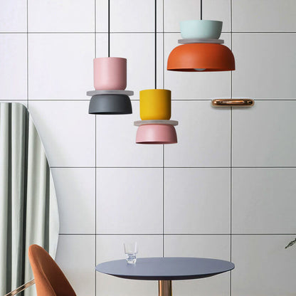 Macaron Pendelleuchte in Zweifarbig