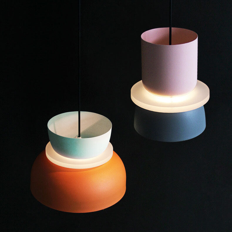 Macaron Pendelleuchte in Zweifarbig