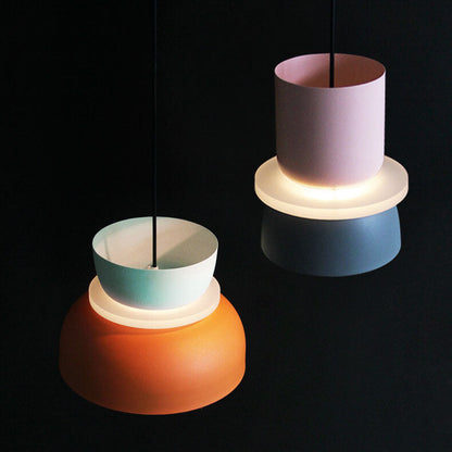 Macaron Pendelleuchte in Zweifarbig