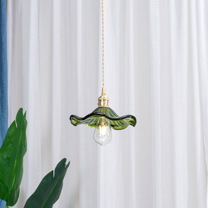 Blumen-Glas LED-Pendelleuchte
