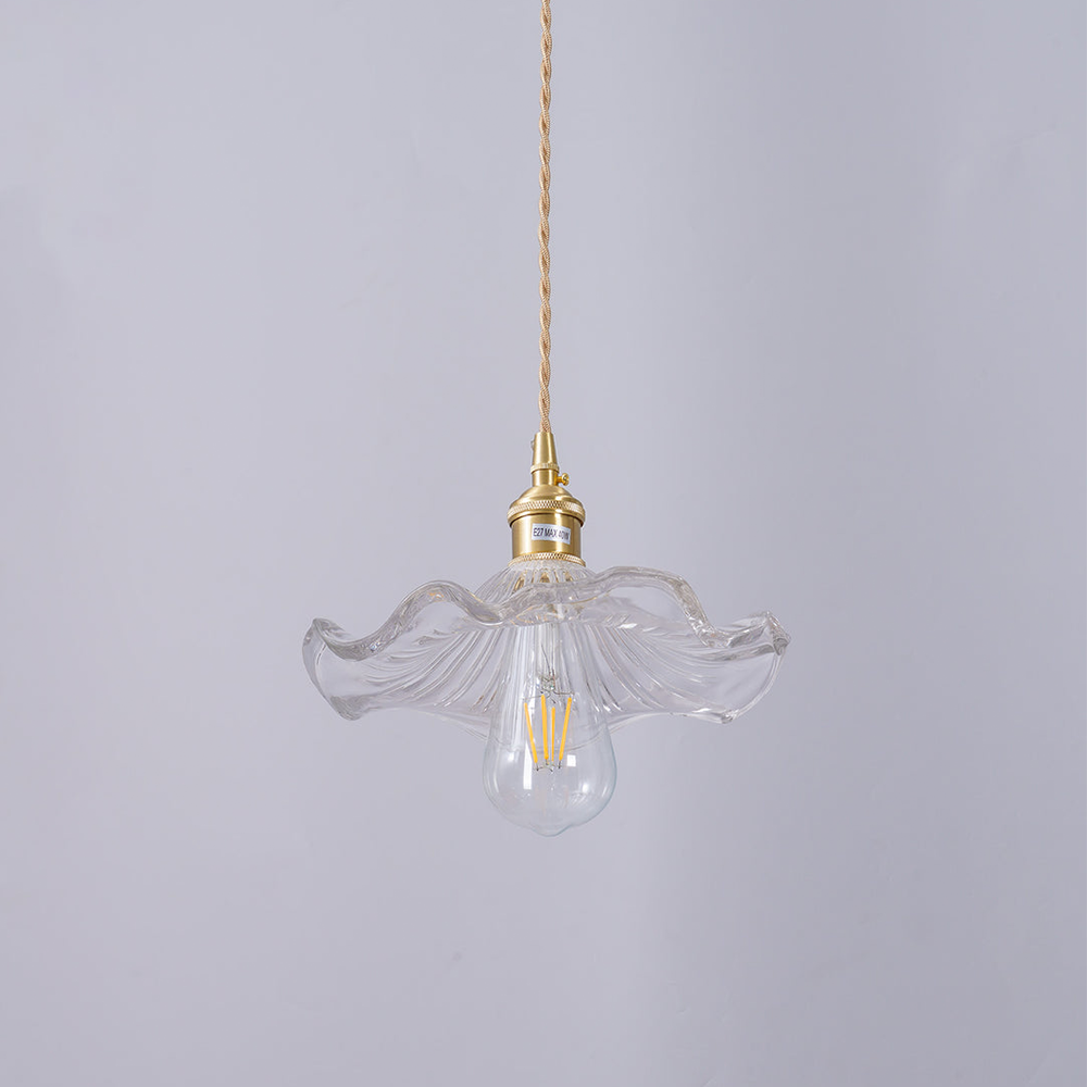 Blumen-Glas LED-Pendelleuchte
