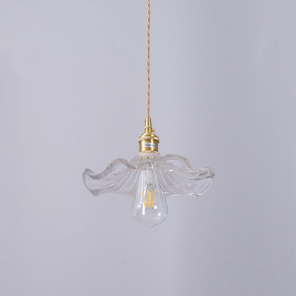 Blumen-Glas LED-Pendelleuchte