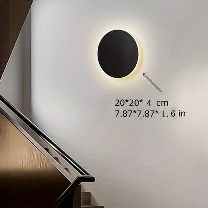 Runde LED-Wandleuchte minimalistisch