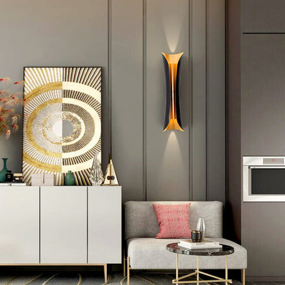 Curl Wandleuchte aus schwarzem Metall