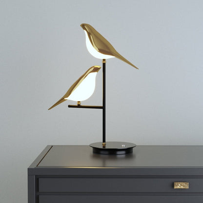 Goldene Vogel-Wandleuchte