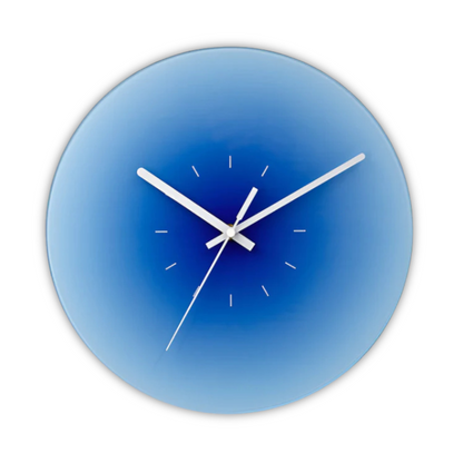 Sunset Glas-Wanduhr mit Farbverlauf