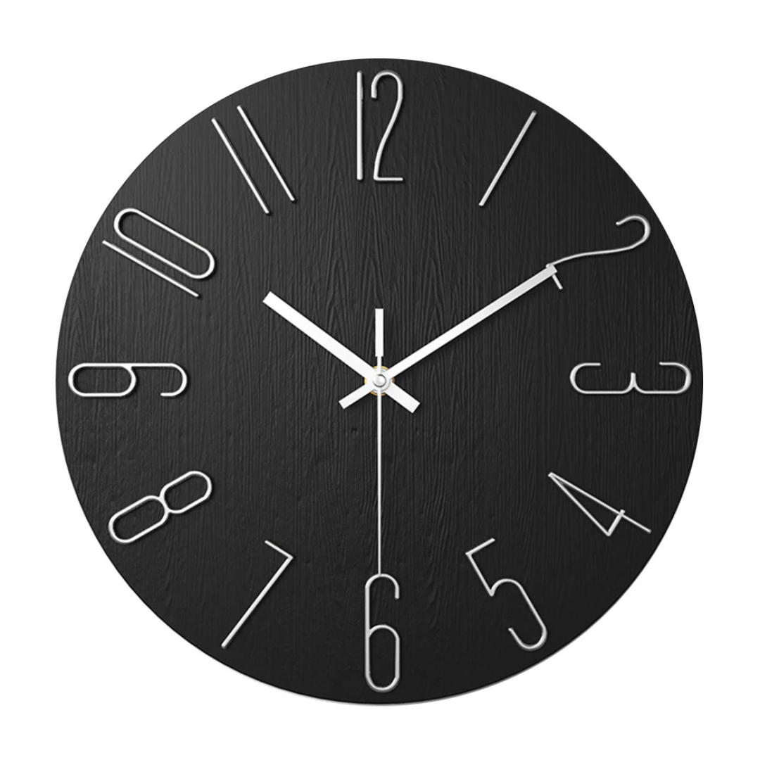 Noble Wanduhr mit Goldziffern