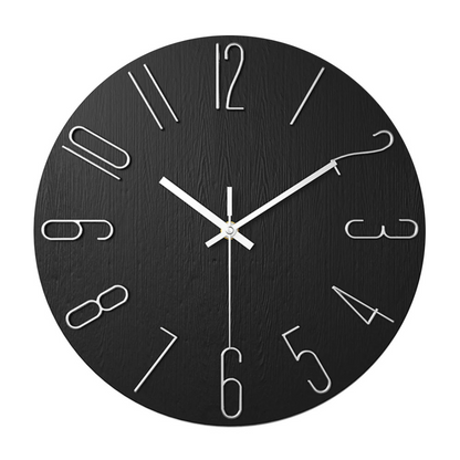 Noble Wanduhr mit Goldziffern