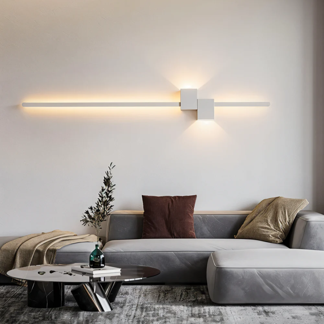Lineare LED-Wandleuchte minimalistisch
