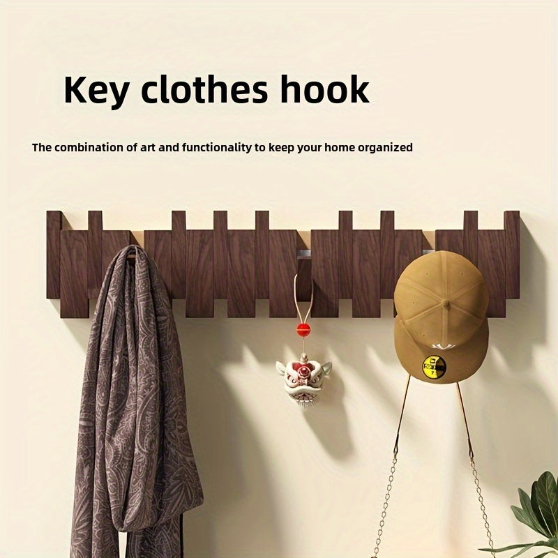 Klappbare Holz-Wandhaken im Tastendesign