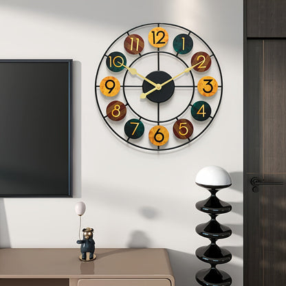 Retro Metall-Wanduhr