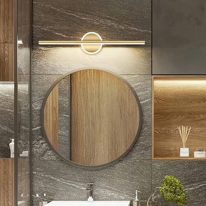 Lineare LED-Spiegelleuchte Schwarz & Gold