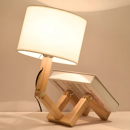 Rilna Tischlampe aus Massivholz