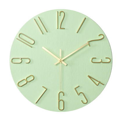 Noble Wanduhr mit Goldziffern