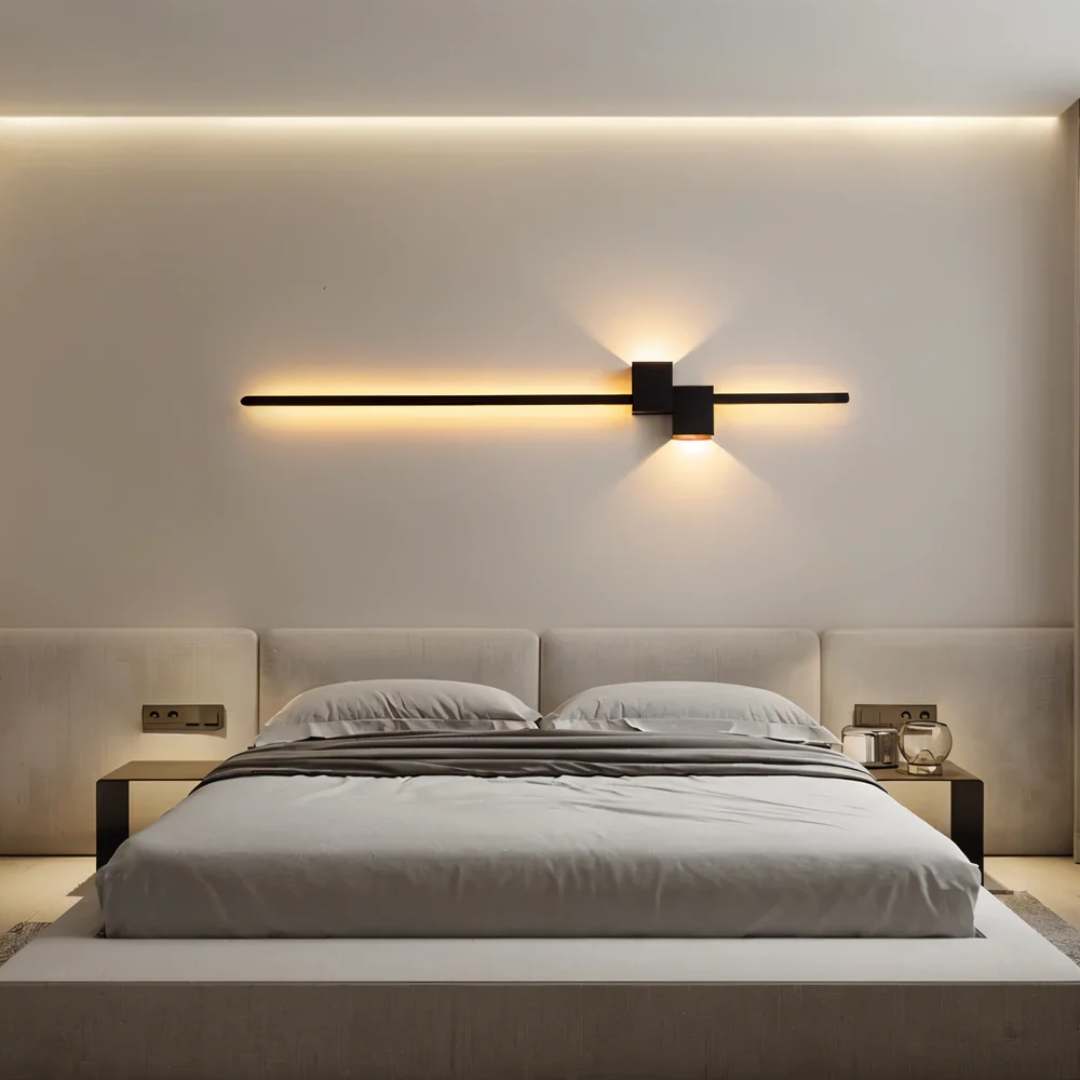 Lineare LED-Wandleuchte minimalistisch