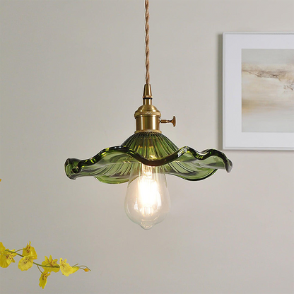 Blumen-Glas LED-Pendelleuchte